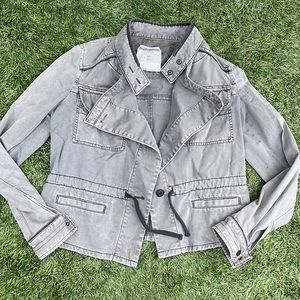 Anthropologie Hei Hei Utility Cargo Jacket Coat XS Extra Small Women’s Grey Gray